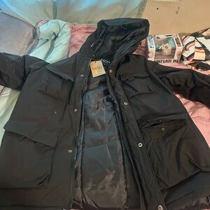 Boohoo Mens Black Puffer Jacket